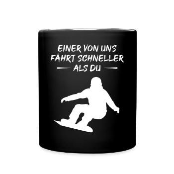 Fast Boarder - Gift - Full Colour Mug - black - Front