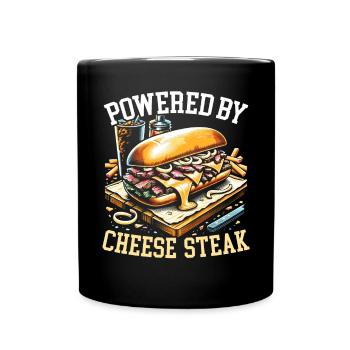 Cheese Steak Food Lover American Sandwhich Foodie - Full Colour Mug - black - Front