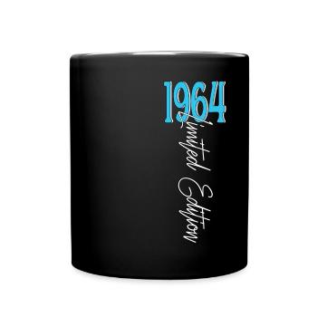 1964 Vintage anniversaire drôles dictons - Mug uni - noir - Devant