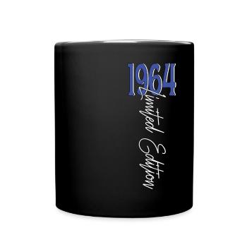 1964 Vintage anniversaire drôles dictons - Mug uni - noir - Devant