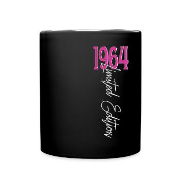 1964 Vintage anniversaire drôles dictons - Mug uni - noir - Devant
