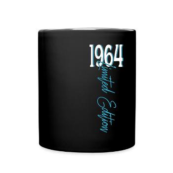 1964 Vintage anniversaire drôles dictons - Mug uni - noir - Devant