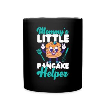 Pancake Lover Kids Mom Mommy's - Tasse einfarbig - Schwarz - Vorne