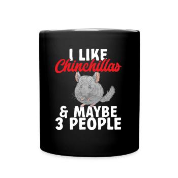 Chinchilla - Tasse einfarbig - Schwarz - Vorne