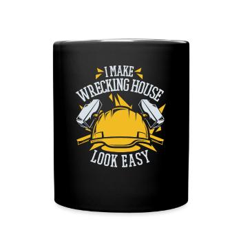 Ich lasse das Abrisshaus einfach aussehen Expertenhaus - Tasse einfarbig - Schwarz - Vorne