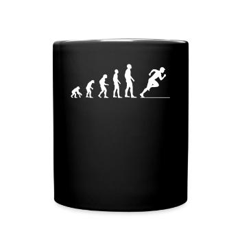 Evolution Sprinter Geschenk - Tasse einfarbig - Schwarz - Vorne
