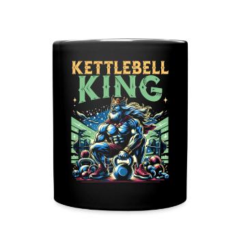 Kettlebell Workout Fitness Journey Bodybuilder - Full Colour Mug - black - Front