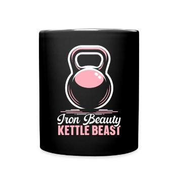 Kettlebell Workout Fitness Journey Bodybuilder - Mug uni - noir - Devant