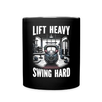 Kettlebell Workout Fitness Journey Bodybuilder - Mug uni - noir - Devant