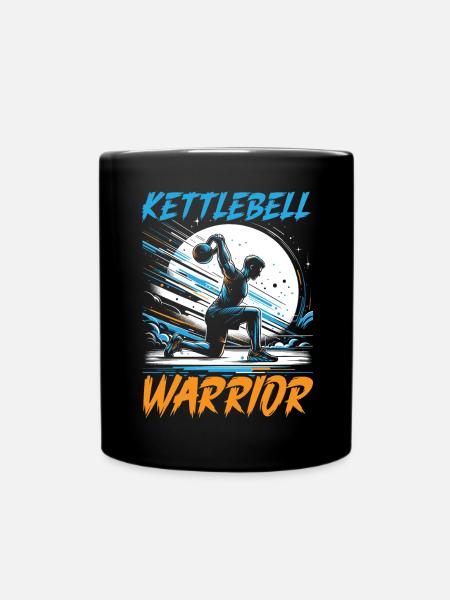 Kettlebell Workout Fitness Journey Bodybuilder - Tasse einfarbig - Schwarz