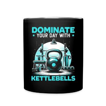 Kettlebell Workout Fitness Journey Bodybuilder - Mug uni - noir - Devant