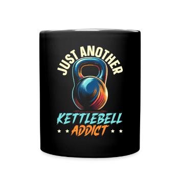 Kettlebell Workout Fitness Journey Bodybuilder - Tasse einfarbig - Schwarz - Vorne