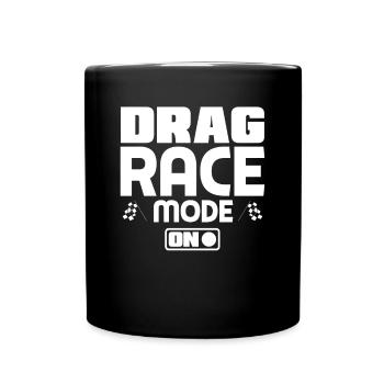 Lustiges Autorennen Auto Rennen Geschenk - Tasse einfarbig - Schwarz - Vorne