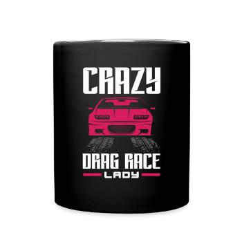 Drôle de voiture de course de voiture de course cadeau - Mug uni - noir - Devant