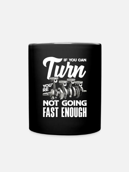 Lustiges Autorennen Auto Rennen Geschenk - Tasse einfarbig - Schwarz