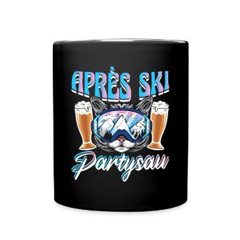 Après Ski Partysau Apres Ski - Tasse einfarbig - Schwarz - Vorne