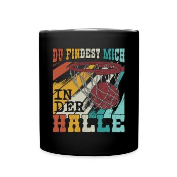 Basketball Basketballhaller - Tasse einfarbig - Schwarz - Vorne