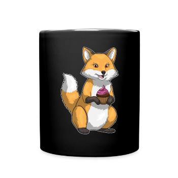 Fox Cupcake - Full Colour Mug - black - Front