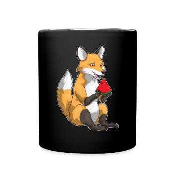 Fox Watermelon - Full Colour Mug - black - Front