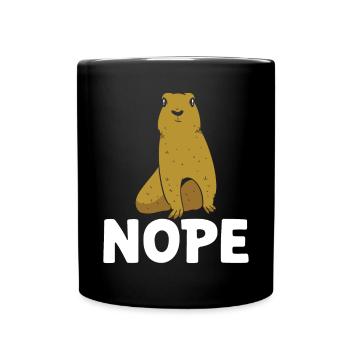 Funny Prairie - Chien amant drôle de rongeur - Mug uni - noir - Devant
