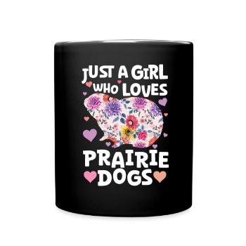 Funny Prairie - Chien amant drôle de rongeur - Mug uni - noir - Devant