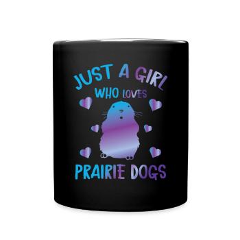 Funny Prairie - Chien amant drôle de rongeur - Mug uni - noir - Devant