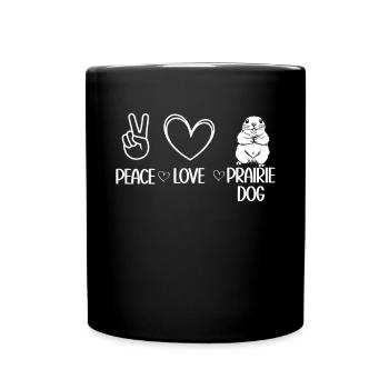 Funny Prairie - Chien amant drôle de rongeur - Mug uni - noir - Devant