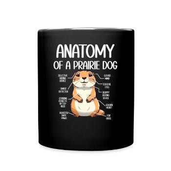 Funny Prairie - Chien amant drôle de rongeur - Mug uni - noir - Devant