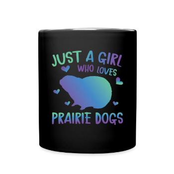 Funny Prairie - Chien amant drôle de rongeur - Mug uni - noir - Devant