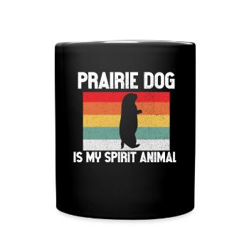 Funny Prairie - Chien amant drôle de rongeur - Mug uni - noir - Devant