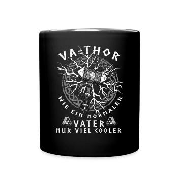 Vathor - Fête des pères Cadeau Fête des Pères Viking - Mug uni - noir - Devant