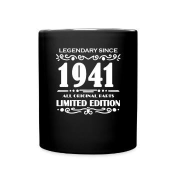 1941 - Jahrgang 1941 - Baujahr 1941 - Tasse einfarbig - Schwarz - Vorne