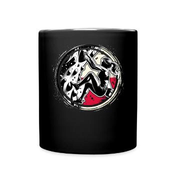 Polen Kletterer - Frau Boulderer Klettern - Tasse einfarbig - Schwarz - Vorne