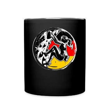 Deutschland Kletterer - Frau Boulderer Klettern - Tasse einfarbig - Schwarz - Vorne
