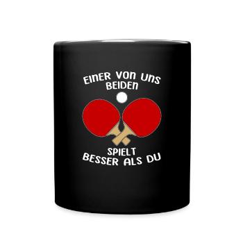 Table tennis Table tennis player - Full Colour Mug - black - Front