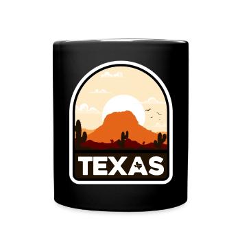 Texas Desert Sunset Crest - Tasse einfarbig - Schwarz - Vorne