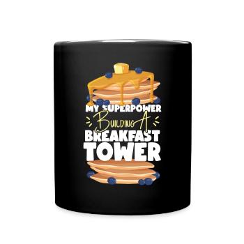 Pancake Lover Kids My Superpower - Tasse einfarbig - Schwarz - Vorne