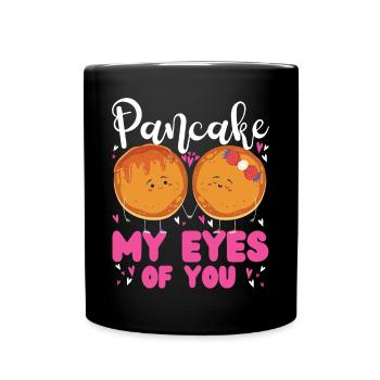 Pancake Lover Kids Valentines Day - Full Colour Mug - black - Front