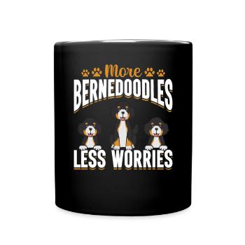 Bernedoodle Dog - Full Colour Mug - black - Front