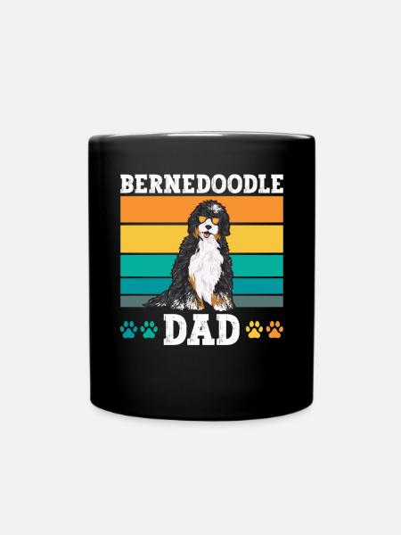Bernedoodle Hund - Tasse einfarbig - Schwarz