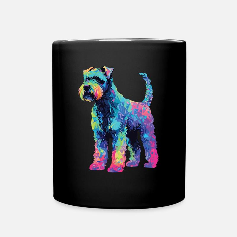 Aquarelle colorée Kerry Blue Terrier - Mug uni - noir