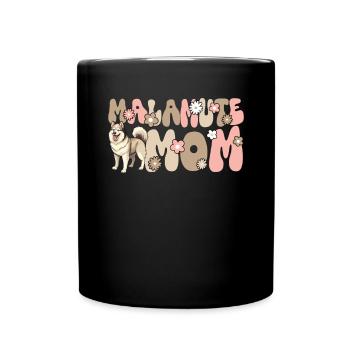 Malamute d’Alaska Groovy Malamute Maman - Mug uni - noir - Devant