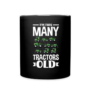 9th Birthday Tractor 9 Years Birthday Shirt - Full Colour Mug - black - Front
