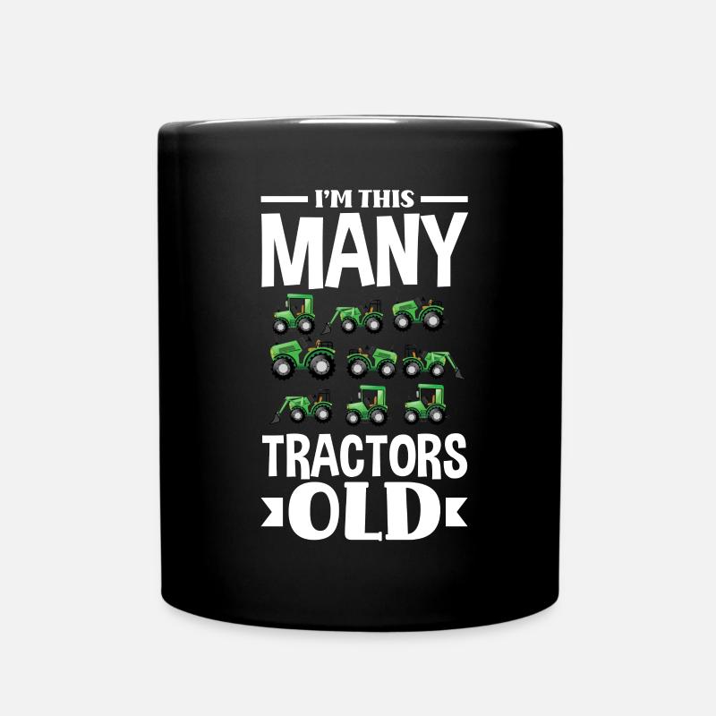 9e anniversaire tracteur 9 ans chemise d’anniversaire - Mug uni - noir