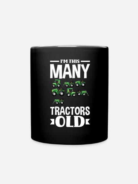 7. Geburtstag Traktor 7 Jahre Geburtstagsshirt - Tasse einfarbig - Schwarz