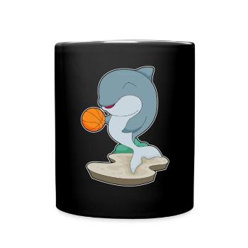 Joueur de basket-ball Dolphin Basket-ball - Mug uni - noir - Devant