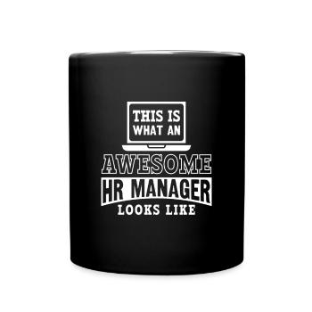 Awesome HR Manager - HR Human Resources - Full Colour Mug - black - Front
