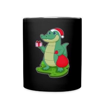 Forfait Noël Crocodile - Mug uni - noir - Devant