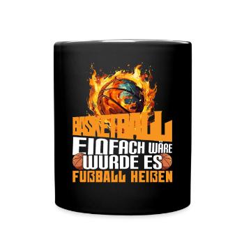 Basketball Basketballer Basketballspieler - Tasse einfarbig - Schwarz - Vorne