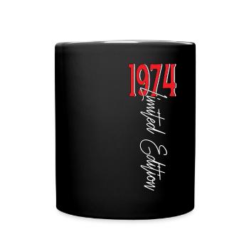 1974 Vintage anniversaire drôles dictons - Mug uni - noir - Devant